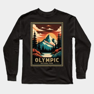 Retro Olympic National Park Long Sleeve T-Shirt